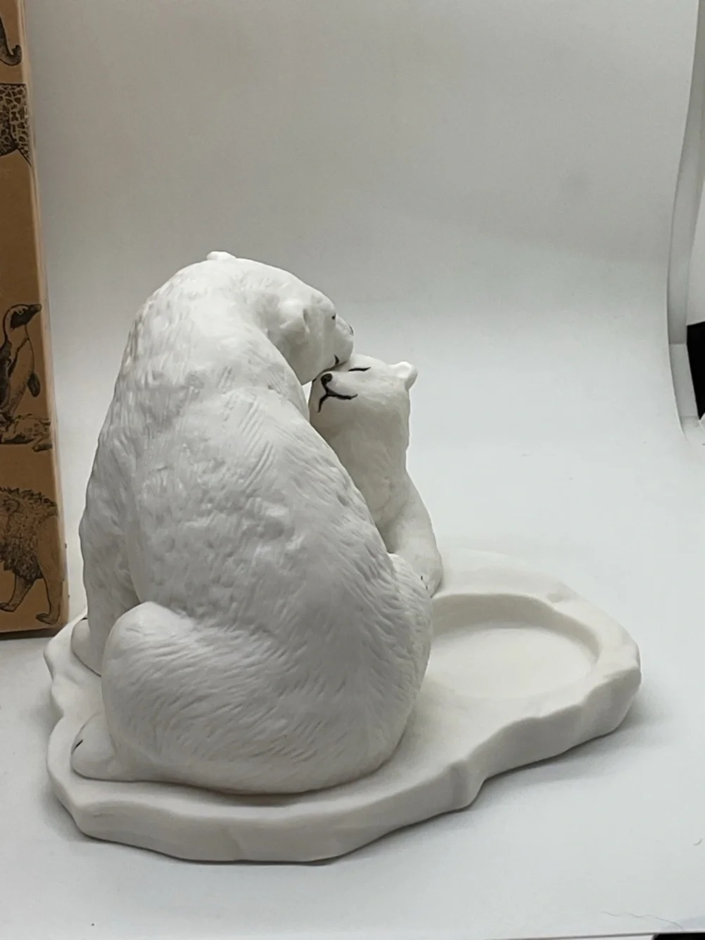 PartyLite Rare White Polar Bear Pair Candle Holder - Picture 4 of 6